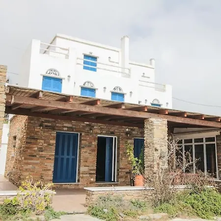 Villa Blue Balcony/skyview In Tinos - 3br In Arnados