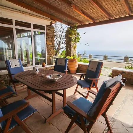 Willa Blue Balcony In Tinos - Home In Arnados
