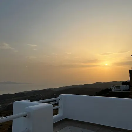 Blue Balcony In Tinos - Home In Arnados Villa Arnados